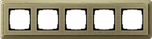 Рамка универсальная Gira ClassiX Art 5-м. бронза/бронза фото Рамка универсальная Gira ClassiX Art 5-м. бронза/бронза картинка