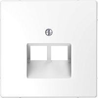 Лицевая панель Schneider Electric Merten D-Life для 2-м. розетки RJ45+RJ45 белый лотос картинка