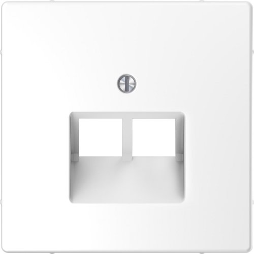 Лицевая панель Schneider Electric Merten D-Life для 2-м. розетки RJ45+RJ45 белый лотос картинка