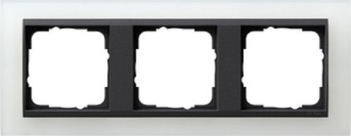 Рамка универсальная Gira Event Opaque 3-м. белый матовый/алюминий картинка
