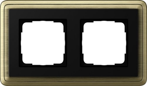 Рамка универсальная Gira ClassiX 2-м. бронза/черный фото Рамка универсальная Gira ClassiX 2-м. бронза/черный картинка