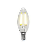 Лампа светодиодная диммируемая Uniel AIR С35 Свеча CL Е14 220В 6Вт 450Лм 3000К 35х100мм картинка 