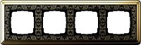 Рамка универсальная Gira ClassiX Art 4-м. латунь/черный