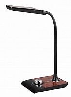Светильник настольный Эра NLED-473-10W-BK 220В Черный/дерево картинка 