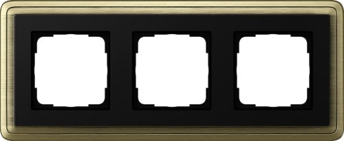 Рамка универсальная Gira ClassiX 3-м. бронза/черный фото Рамка универсальная Gira ClassiX 3-м. бронза/черный картинка