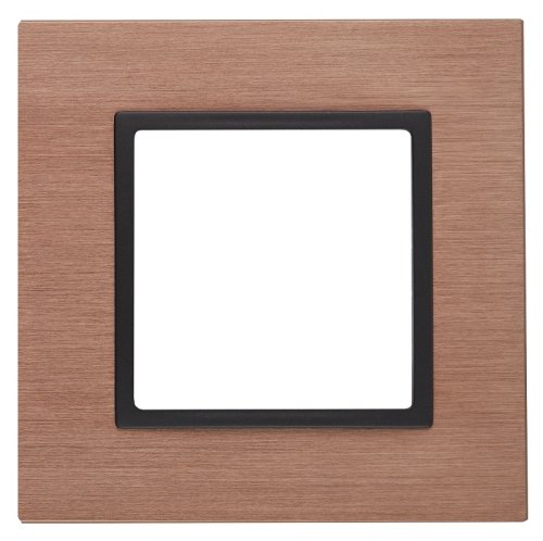 Рамка универсальная Эра Elegance 1-м. металл медь/антрацит фото Рамка универсальная Эра Elegance 1-м. металл медь/антрацит картинка