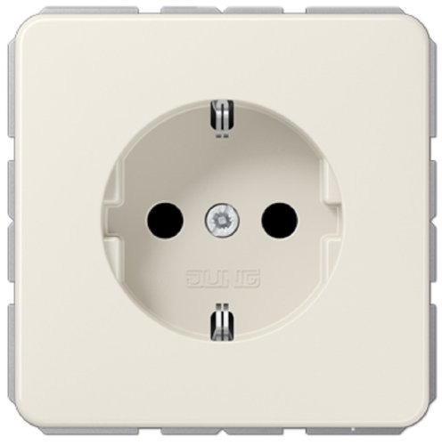 Розетка с заземлением без рамки Jung CD500 1-м. слоновая кость картинка