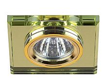 Светильник Эра DK8 GD/YL декор стекло MR16 12В 50Вт Золото/желтый картинка 