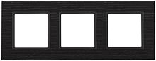 Рамка универсальная Эра Elegance 3-м. дерево черное дерево/антрацит картинка
