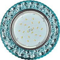 Светильник встраиваемый Ecola Бабочки H4 LD4070 GX53 220В 20/5Вт Хром/голубой/125х90х35мм картинка 