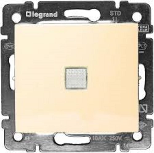 Переключатель с подсветкой без рамки Legrand Valena 1-кл. проходной слоновая кость картинка фото 3