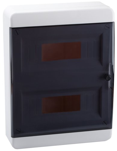 Бокс пластиковый Кэаз OptiBox ЩРН-П-24 P-BNK-2-24-IP41 (385х290х102мм) IP40 прозрачная дверца картинка 