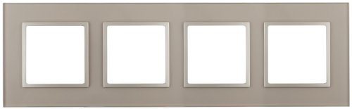 Рамка универсальная Эра Elegance 4-м. стекло шампань/шампань фото Рамка универсальная Эра Elegance 4-м. стекло шампань/шампань картинка
