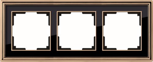 Рамка универсальная Werkel Palacio Classic 3-м. металл золото/черный картинка фото 2
