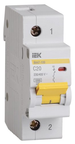 Выключатель автоматический IEK KARAT ВА47-100 1п 20А C 10кА картинка