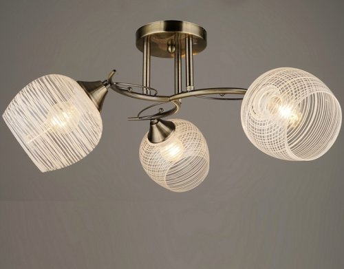 Люстра потолочная трехрожковая Мелодия Света Е27 220В Медь P7050/3 фото Люстра потолочная трехрожковая Мелодия Света Е27 220В Медь P7050/3 картинка