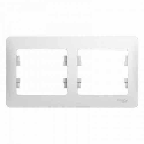 Рамка вертикальная Systeme Electric Glossa 2-м. белый картинка фото 2