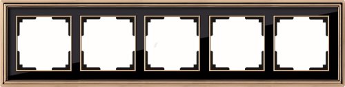 Рамка универсальная Werkel Palacio Classic 5-м. металл золото/черный картинка фото 2