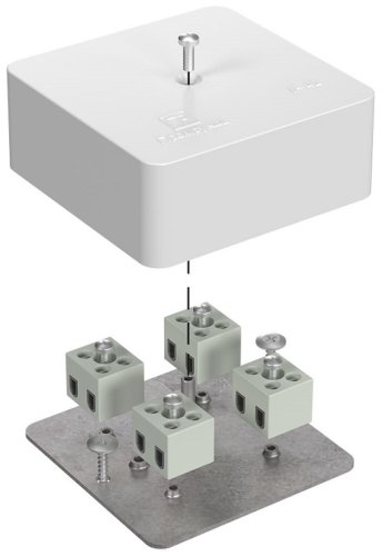 Коробка огнестойкая для кабель-канала Промрукав 75x75x30мм 8x6мм IP40 белый