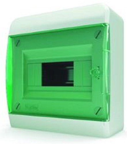 Бокс пластиковый Tekfor ЩРН-П-8 BNZ 40-08-1 (240х218х102мм) IP41 зеленая дверца картинка 