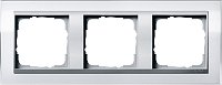 Рамка универсальная Gira Event Clear 3-м. белый глянец/алюминий