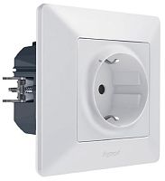 Умная розетка Valena Life Netatmo 1-м. шторки IP41 16А белый