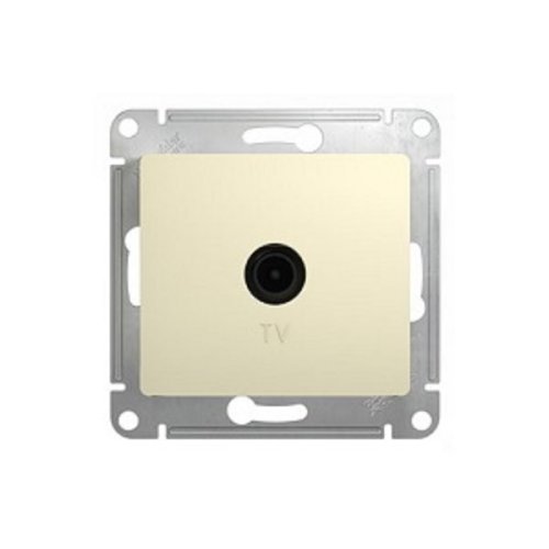 Розетка TV Оконечная без рамки Systeme Electric Glossa 1-м. бежевый картинка фото 2