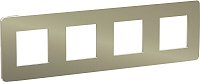 Рамка универсальная Schneider Electric Unica Studio Metal 4-м. бронза/бежевый