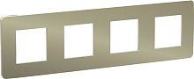 Рамка универсальная Schneider Electric Unica Studio Metal 4-м. бронза/бежевый картинка