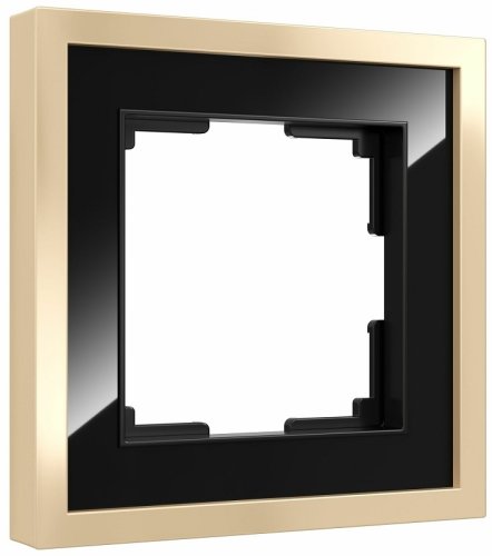 Рамка универсальная Werkel Baguette 1-м. металл черный/латунь картинка