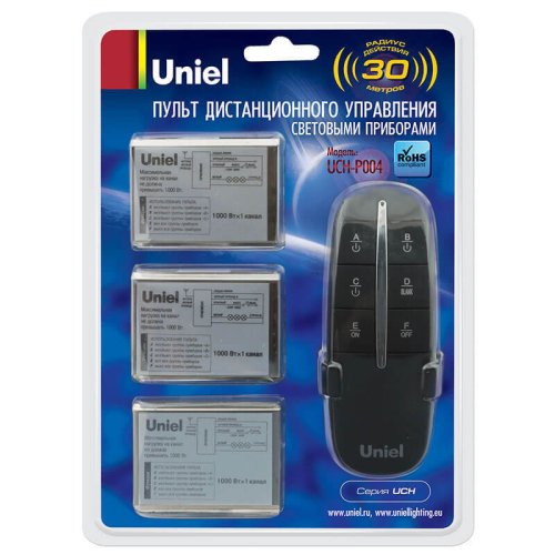 Дистанционный выключатель Uniel UCH-P004-G3-1000W-30M 220В/4х1000Вт/30м/IP20 картинка 