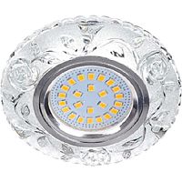 Светильник встраиваемый Ecola Розы MR16 LD7071 GU5.3 Прозрачный/хром/35х125 картинка 