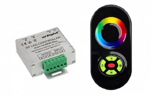 Контроллер для светодиодной RGB ленты Arligh (радио) LN-RF5B 12/24В 5А IP20 180/360Вт фото Контроллер для светодиодной RGB ленты Arligh (радио) LN-RF5B 12/24В 5А IP20 180/360Вт картинка