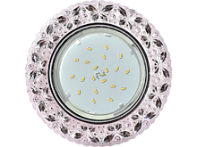 Светильник встраиваемый Ecola Бабочки H4 LD7040 GX53 220В 20/5Вт Хром/изумрудный/125х90х35мм картинка 