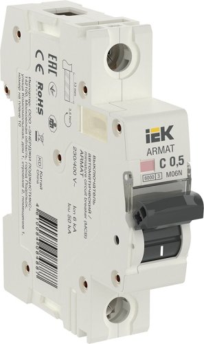 Выключатель автоматический IEK ARMAT M06N 1п 0.5А B 6кА картинка