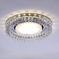 Светильник встраиваемый Италмак Bohemia LED 53 2 70 GX53 75мм/15Вт огран стекло/прозрачный картинка 