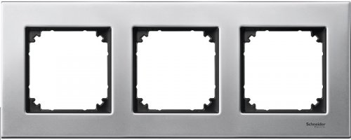 Рамка универсальная Schneider Electric Merten M-Elegance 3-м. металл платина серебро картинка