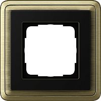 Рамка универсальная Gira ClassiX 1-м. бронза/черный картинка