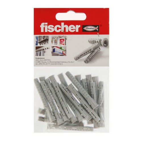 Дюбель Fischer SX 6X50 для полнотелых материалов (20 шт). пакет картинка фото 2