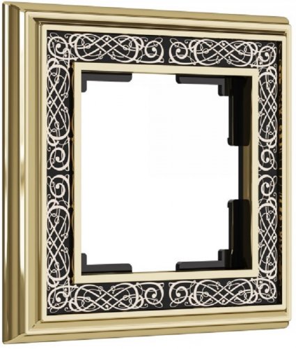 Рамка универсальная Werkel Palacio Gracia 1-м. металл золото/черный картинка