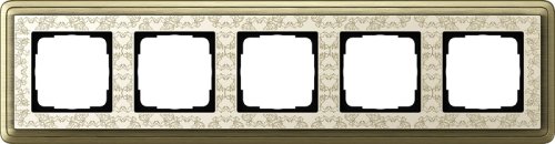 Рамка универсальная Gira ClassiX Art 5-м. бронза/кремовый фото Рамка универсальная Gira ClassiX Art 5-м. бронза/кремовый картинка