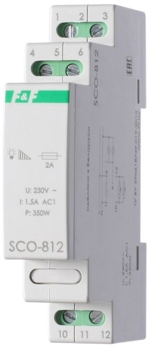 Реле освещенности (диммер) на DIN-рейку F&F SCO-812 230В 1.5А AC-1 картинка