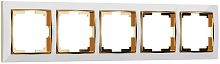 Рамка универсальная Werkel Snabb 5-м. белый/золото картинка