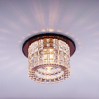 Светильник встраиваемый Италмак Bohemia 220 14 74 G9 60мм/60Вт огран стекло/пурпур картинка 