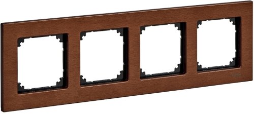 Рамка универсальная Schneider Electric Merten M-Elegance 4-м. дерево вишня картинка