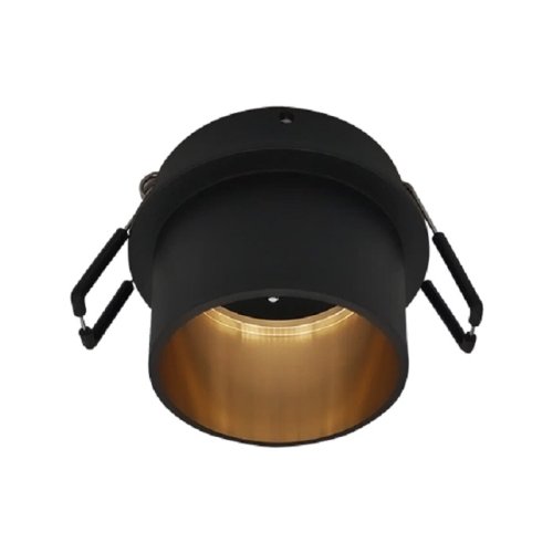 Светильник встраиваемый MaxLight CAST 90 BLACK 220В GU10 Черный/золото картинка 