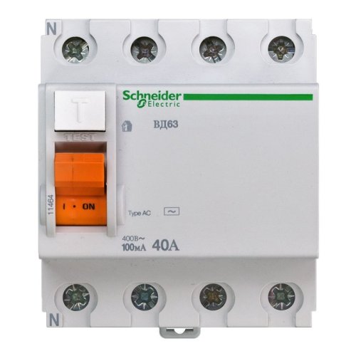 Выключатель дифференциального тока УЗО Schneider Electric Домовой 4п 40А 100мА 4,5кА тип AC фото фото 2 Выключатель дифференциального тока УЗО Schneider Electric Домовой 4п 40А 100мА 4,5кА тип AC картинка фото 2