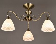 Люстра потолочная трехрожковая Мелодия Света Е27 Бронза P7518/3 картинка 