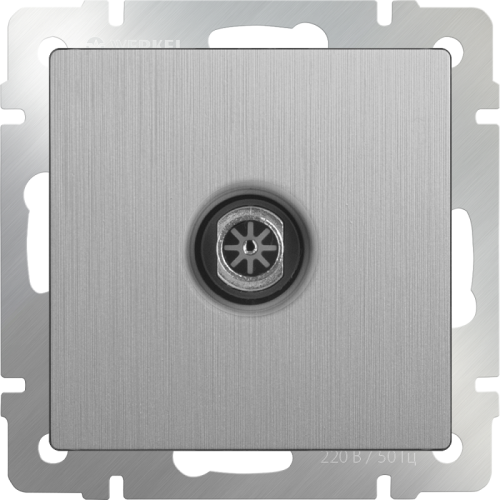 Розетка TV Оконечная без рамки Werkel 1-м. серебряный рифленый фото фото 2 Розетка TV Оконечная без рамки Werkel 1-м. серебряный рифленый картинка фото 2