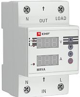 Реле напряжения и тока однофазное цифровое на DIN-рейку EKF PROxima MRVA 50A 50-400В картинка